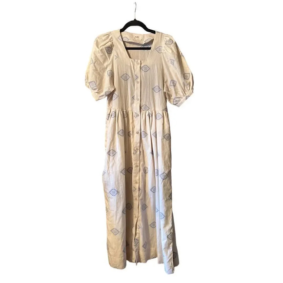 Folk Dresses & Skirts - FOLK CLOTHING . COM 100% organic cotton sustainable prairie midi cottagecore XS